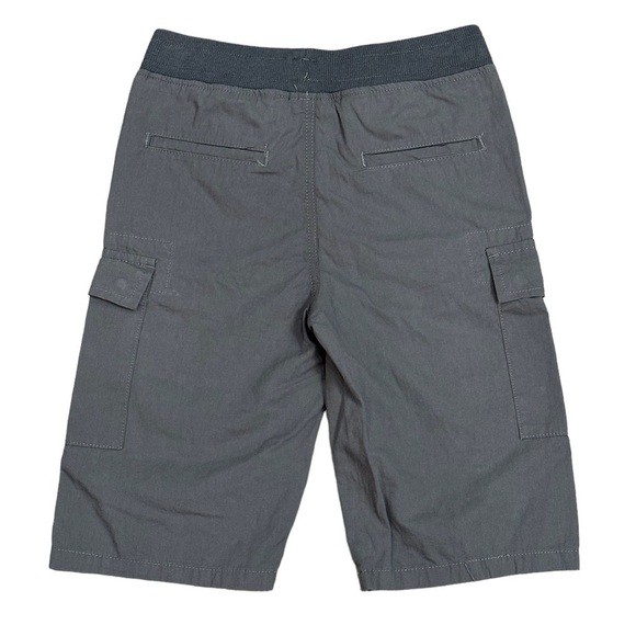Boys Kidpik Large 10 - 12 Cargo Shorts 6 Pockets Charcoal Drawstring Waist NWT - Picture 4 of 8